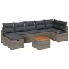 vidaXL Ensemble de canap&eacute; de jardin avec coussin 8 pcs Gris polyrotin