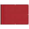 vidaXL Paravent de balcon rouge 75 x 1000 cm 100 % polyester Oxford