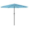 vidaXL Parasol de jardin avec m&acirc;t en acier bleu 324x324x247 cm
