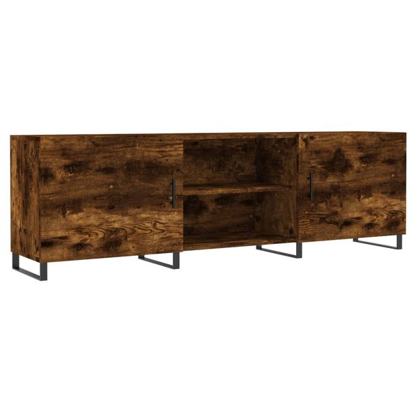 vidaXL Meuble TV ch&ecirc;ne fum&eacute; 150x30x50 cm bois d'ing&eacute;nierie