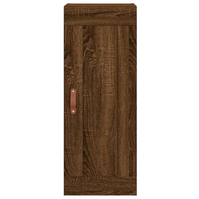 vidaXL Buffet haut Chêne marron 34,5x34x180 cm Bois d'ingénierie