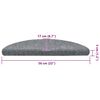 vidaXL Tapis autoadh&eacute;sifs de marches 10 pcs Gris clair 56x17x3 cm