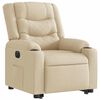 vidaXL Fauteuil inclinable &eacute;lectrique cr&egrave;me tissu