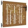 vidaXL Portail de jardin 85x100 cm acier corten design de bambou