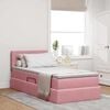 vidaXL Lit de Rangement avec matelas Rose 90 x 190 cm Velours