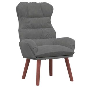 vidaXL fauteuil Gris fonc&eacute; 69 x 74 x 93 cm Velours