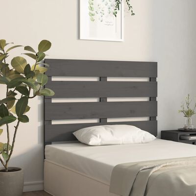 vidaXL Tête de lit Gris 100x3x80 cm Bois massif de pin