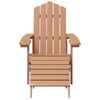 vidaXL Chaises de jardin Adirondack repose-pied et table PEHD Marron