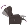 vidaXL Fauteuil Marron fonc&eacute; Tissu