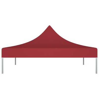 vidaXL Toit de tente de réception 3x3 m Bordeaux 270 g/m²