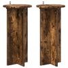 vidaXL Support de Plante 2 pc Ch&ecirc;ne fum&eacute; 29,5 x 29,5 x 60 cm