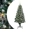 vidaXL Sapin de No&euml;l artificiel Vert 180 cm PVC et acier et plastique