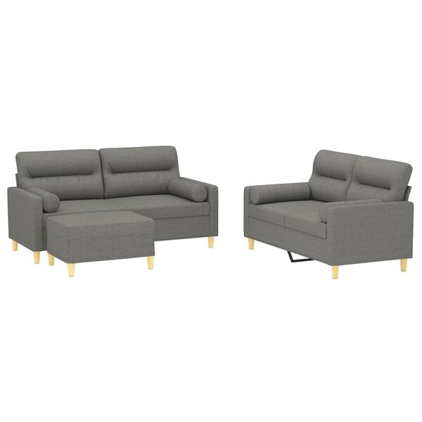 vidaXL Ensemble de canap&eacute;s 3 pcs coussins d&eacute;coratifs et coussins