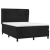vidaXL Sommier &agrave; lattes de lit avec matelas Noir 140x190 cm Velours