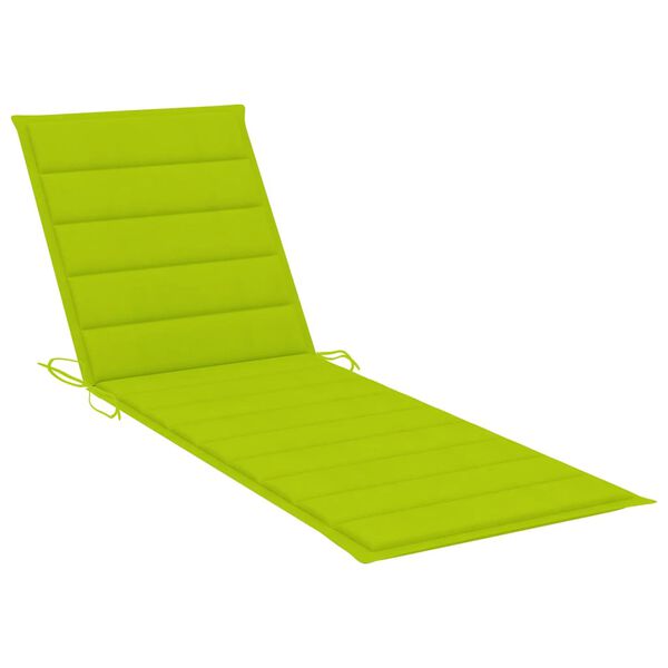 vidaXL Chaise longue avec coussin vert vif Bois de pin impr&eacute;gn&eacute;