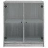 vidaXL Armoire lat&eacute;rale avec portes en verre sonoma gris 68x37x75,5 cm