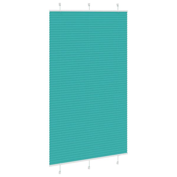 vidaXL Store pliss&eacute; vert p&eacute;trole 120x200cm largeur du tissu 119,4cm