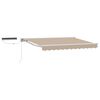 vidaXL Auvent r&eacute;tractable &eacute;lectrique Beige et blanc 3,5 x 2 m