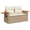 vidaXL Ensemble de canap&eacute; de jardin avec coussin 12 pcs Beige et cr&egrave;me