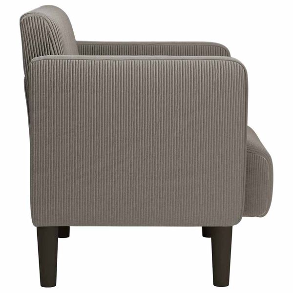 vidaXL Canap&eacute;-chaise accoudoirs gris clair 54 cm tissu velours c&ocirc;tel&eacute;