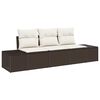 vidaXL Ensemble de Canap&eacute;s 3 pc Marron polyrotin