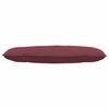 vidaXL Coussin de Dos Bordeaux 120 x 19 x 50 cm tissu