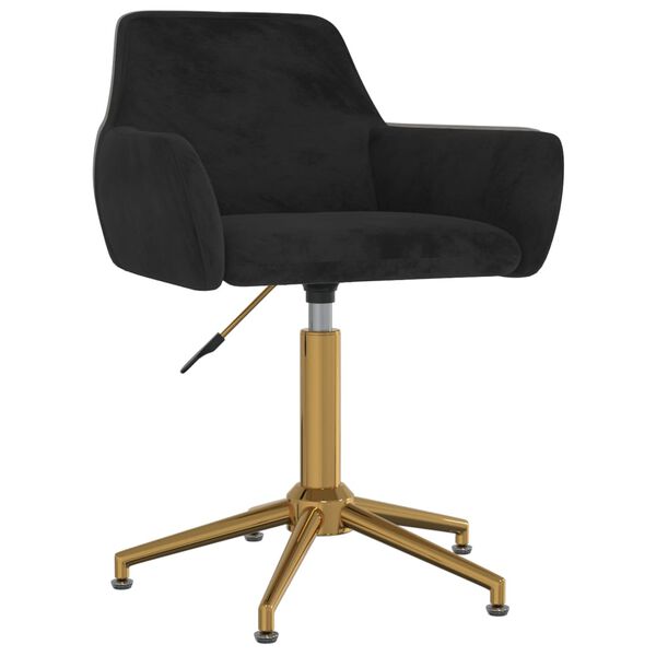 vidaXL Chaises pivotantes &agrave; manger lot de 6 Noir Velours