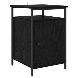 vidaXL Cabinet de chevet Ch&ecirc;ne noir 40 x 42 x 60cm Bois d'ing&eacute;nierie