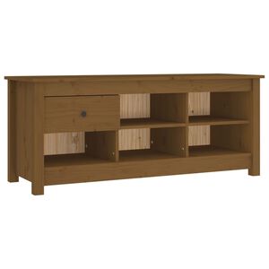 vidaXL Armoire &agrave; chaussures Marron miel 110x38x45,5 cm Bois pin massif