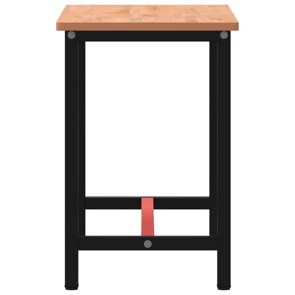 vidaXL &Eacute;tabli 115x55x81,5 cm bois massif de h&ecirc;tre et m&eacute;tal