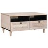 vidaXL Table basse Blanc 80 x 54 x 40 cm Bois d'acacia massif