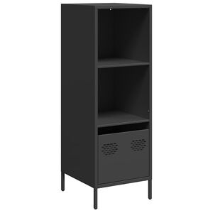 vidaXL Buffet haut noir 35x39x103,5 cm acier