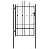 vidaXL Porte de Cl&ocirc;ture ASTEN 100 x 150 cm m&eacute;tal Noir Verrouillable