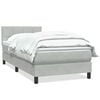 vidaXL Sommier &agrave; lattes de lit et matelas gris clair 80x220 cm velours