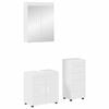 vidaXL Ensemble de mobilier de salle de bain TULUM 3 pc Blanc brillant