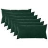 vidaXL Coussin avec oreiller HEERLEN 6 pi&egrave;ces Vert fonc&eacute; Velours