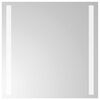 vidaXL Miroir de salle de bain LED Transparent 40 x 40 cm verre tremp&eacute;