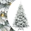 vidaXL Sapin de No&euml;l artificiel avec 300 LED Blanc 210 cm PE et PVC