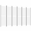 vidaXL Cloison de s&eacute;paration 6 panneaux Blanc 300x180 cm Tissu