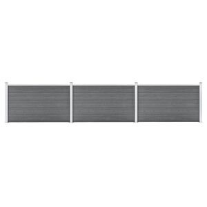vidaXL Cl&ocirc;ture de jardin WPC 526x106 cm Gris