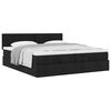 VidaXL Cadre de lit ottoman avec matelas noir 200x200cm tissu