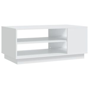 vidaXL Table basse blanc 102x55x43 cm bois d'ing&eacute;nierie