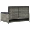 vidaXL Bancs de spa avec coussins lot de 2 gris résine tressée