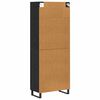 vidaXL Haut Armoire Ch&ecirc;ne noir 69,5 x 34 x 180 cm Bois d'ing&eacute;nierie