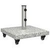 vidaXL Pied de parasol 30kg Gris Granite Carr&eacute;