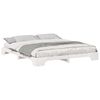 vidaXL Cadre de lit Blanc 200 x 210 cm Pin massif