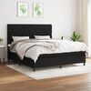 vidaXL Sommier &agrave; lattes de lit avec matelas Noir 160x200 cm Tissu