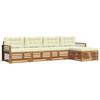 vidaXL Ensemble de canap&eacute;s d'ext&eacute;rieur 5 pc Naturel et Cr&egrave;me