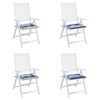 vidaXL Coussins de chaise de jardin lot de 4 40x40x4 cm