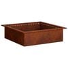 vidaXL Anneau de Braise Rouill&eacute; 90 x 90 x 25 cm Acier patin&eacute;